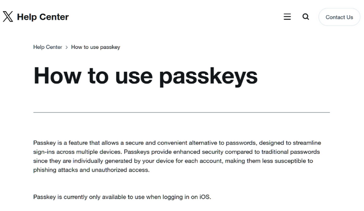 宁陕苹果维修店铺分享iOS用户如何通过通行密钥(Passkey)登录 